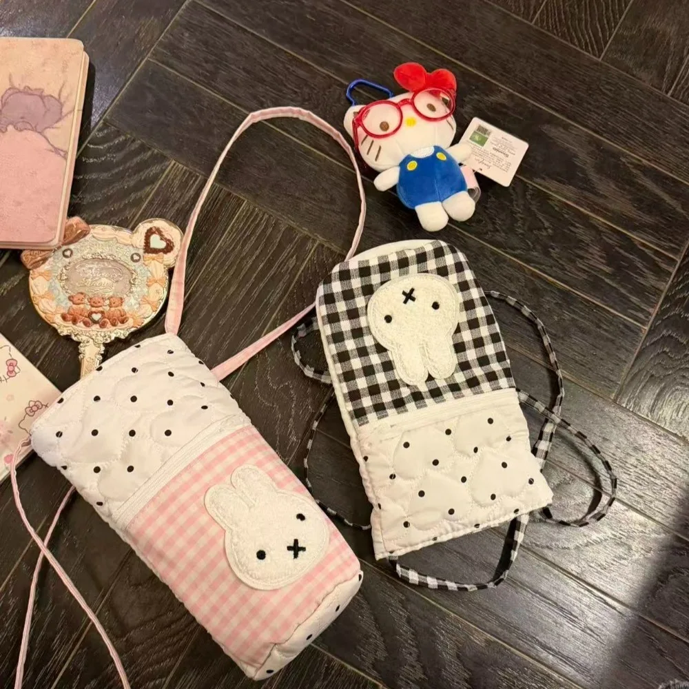 Miffy Rabbit Water Bottle Cover Crossbody Handheld Portable Insulated Milk Cup Sleeve Cute Cartoon Student Anti-scald Outdoor view 6