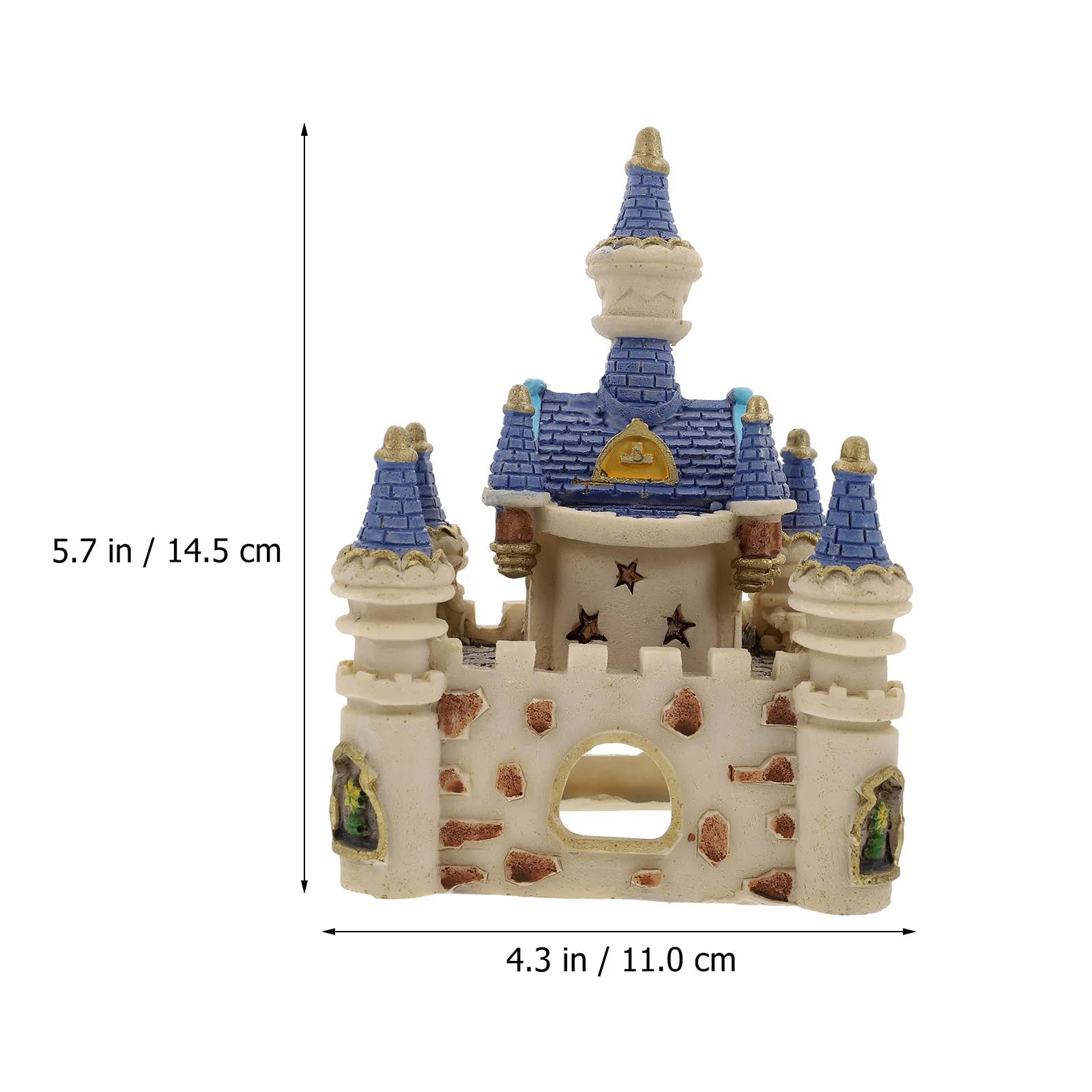 

1Pcs Fish Tank Castle Adornment Resin High Quality Underwater Aquarium Castle Decor Long Lasting Fish Tank Ornament