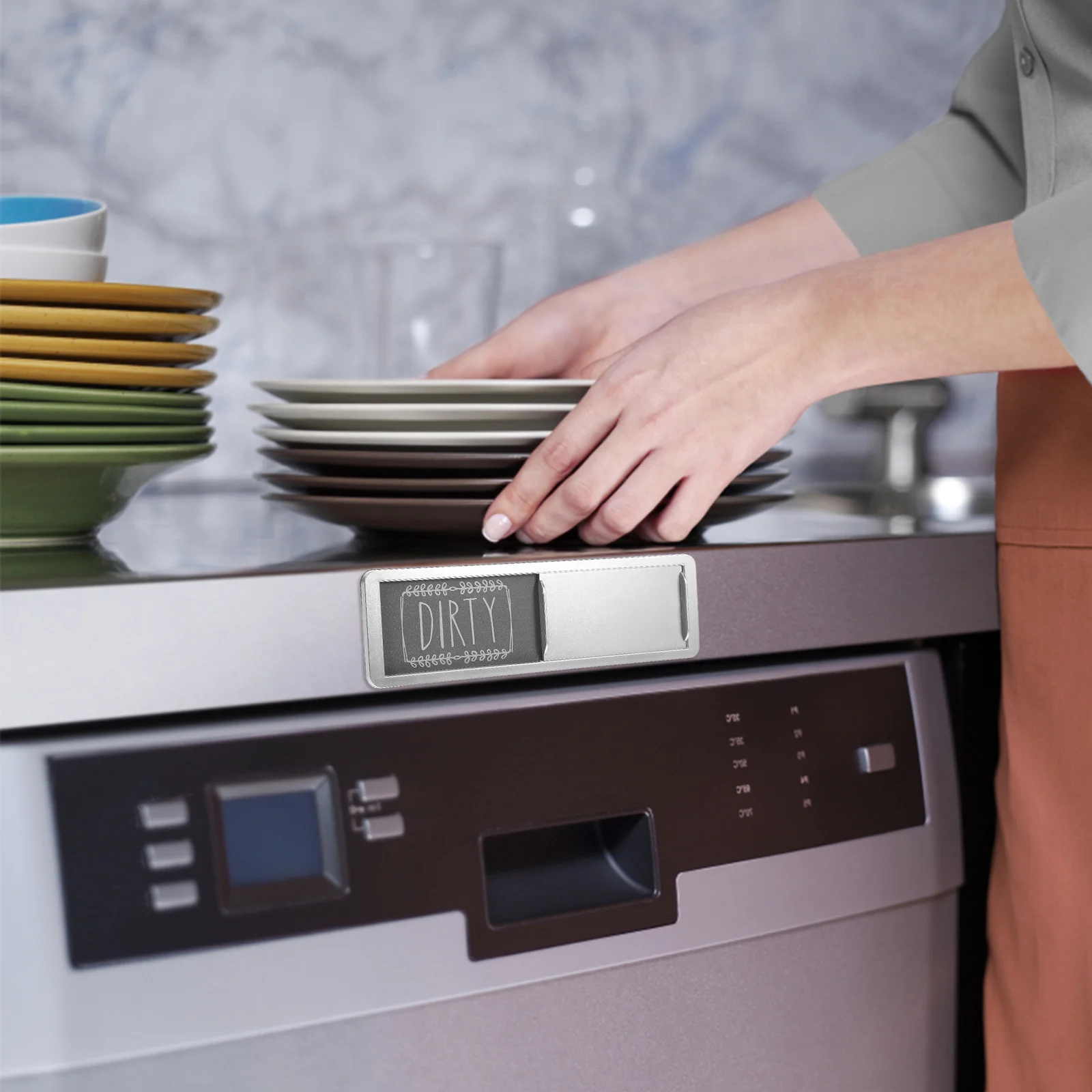 

Dishwasher Clean Dirty Sign Magnetic Indicator Easy to Read Stain-Resistant ABS Material for Fridge and Other Appliances