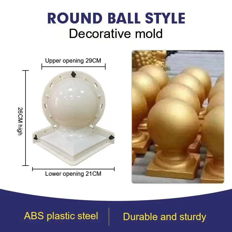 Тип круглого шарика, Тип шара лотоса, Тип тыквенного шара Декоративные формы для литья бетона, устойчивые к старению и деформации, многоразовые, простые в эксплуатации