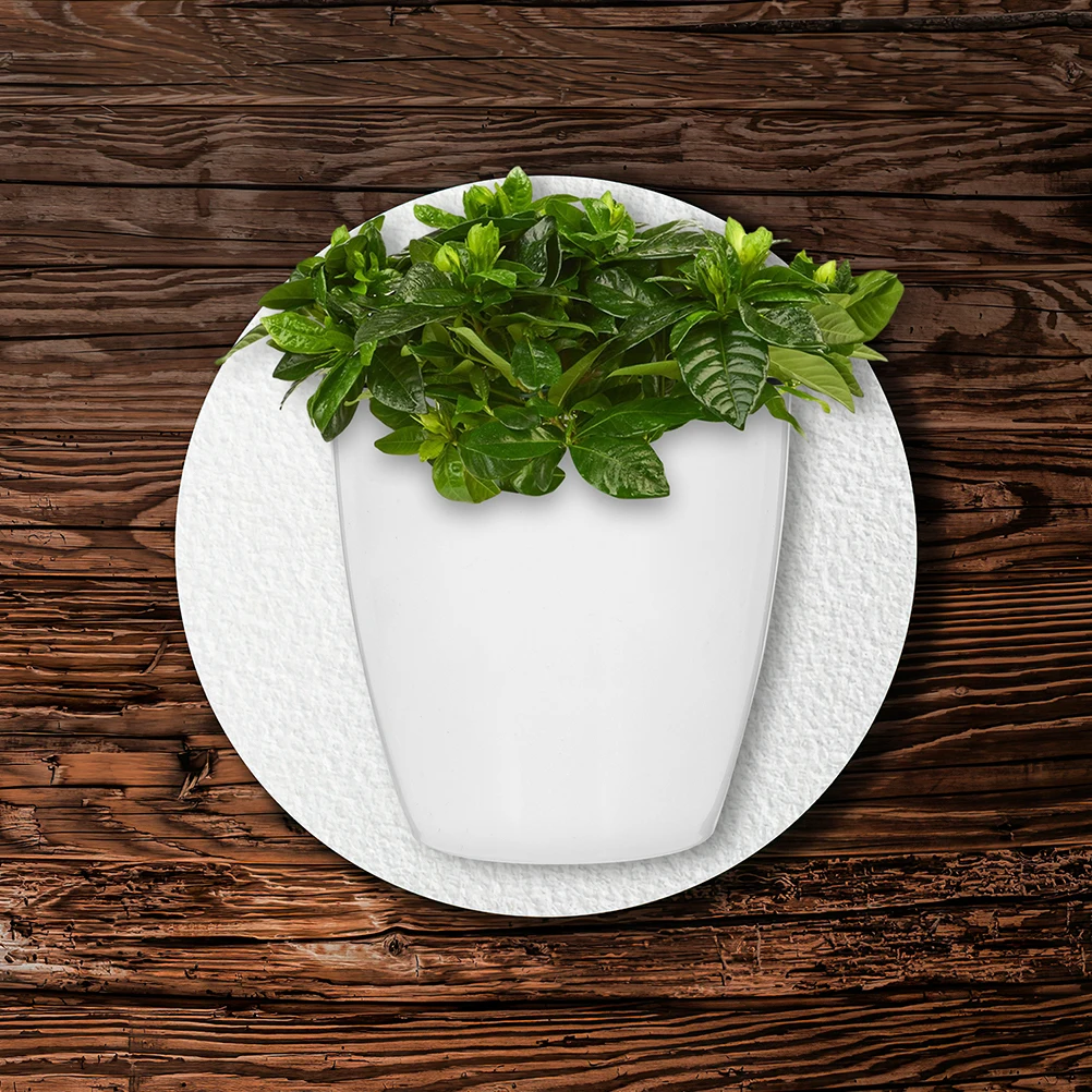 

8pcs Wall Mounted Flower Pot Self Plastic Planter For Indoor Outdoor Plants Automatic System Home Garden