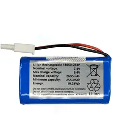 7.4v 2600mAh 19.24Wh 18650-2S1P Rechargeable Lithium Battery Parts