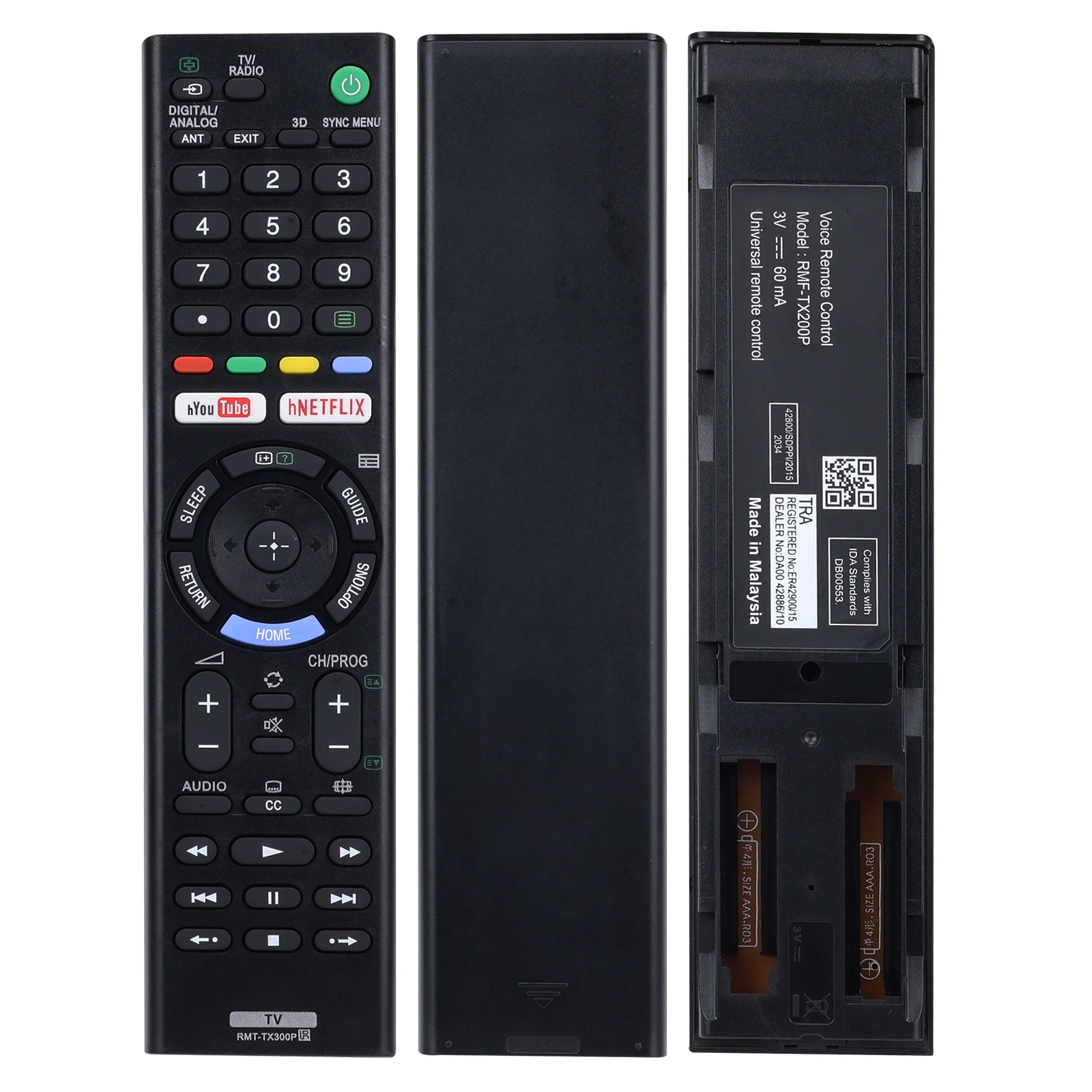 RMT-TX300P TV Remote Control for Sony RMF-TX220U RMT-TX102U RMF-TX310U XBR-55A9F XBR-75Z9F XBR-60X830F XBR-65X850F XBR-65X851F B