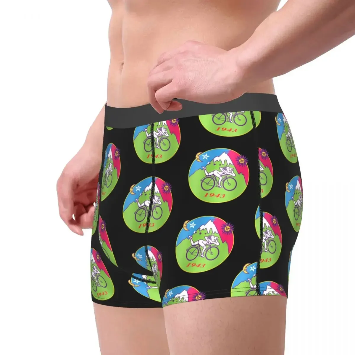 Albert Hoffman LSD Bicycle Day Underpants Breathbale Panties Male Underwear Print Shorts Boxer Briefs