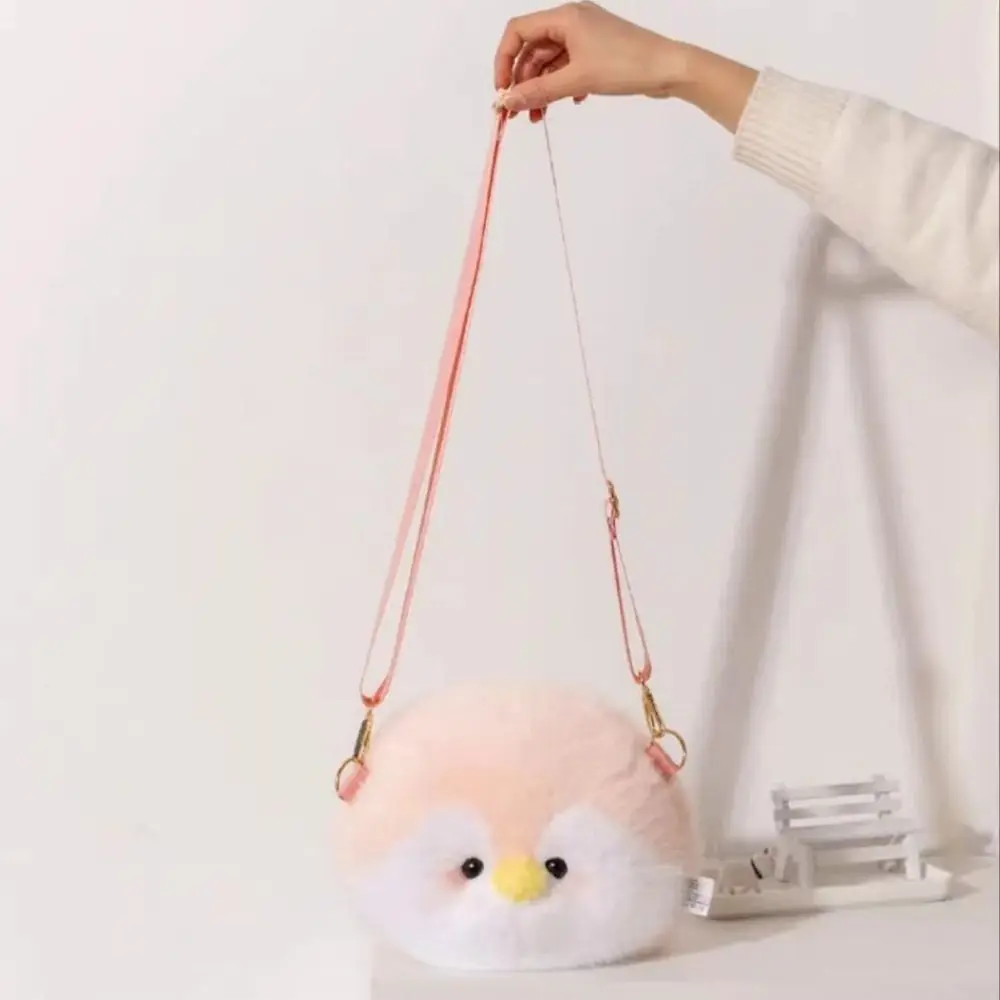 Portátil pinguim plushies boneca mochilas de pelúcia macio senhora saco do mensageiro fofo saco de pelúcia brinquedos