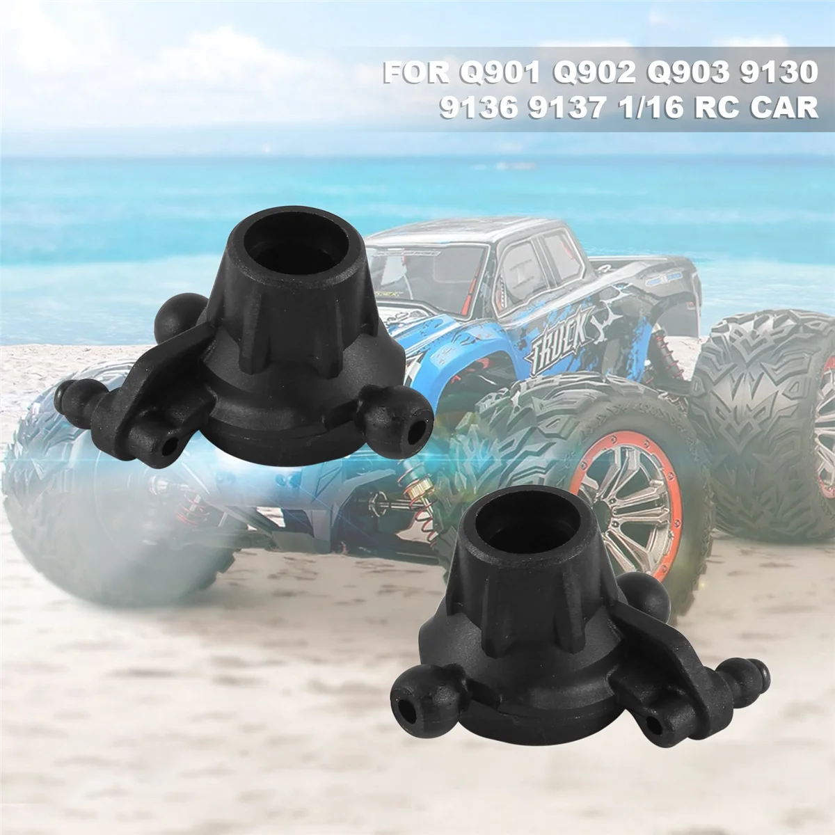 2 buah cangkir kemudi depan SJ01, untuk Xinlehong Hosim Q901 Q902 Q903 9130 9136 9137 1/16 Aksesori suku cadang mobil RC