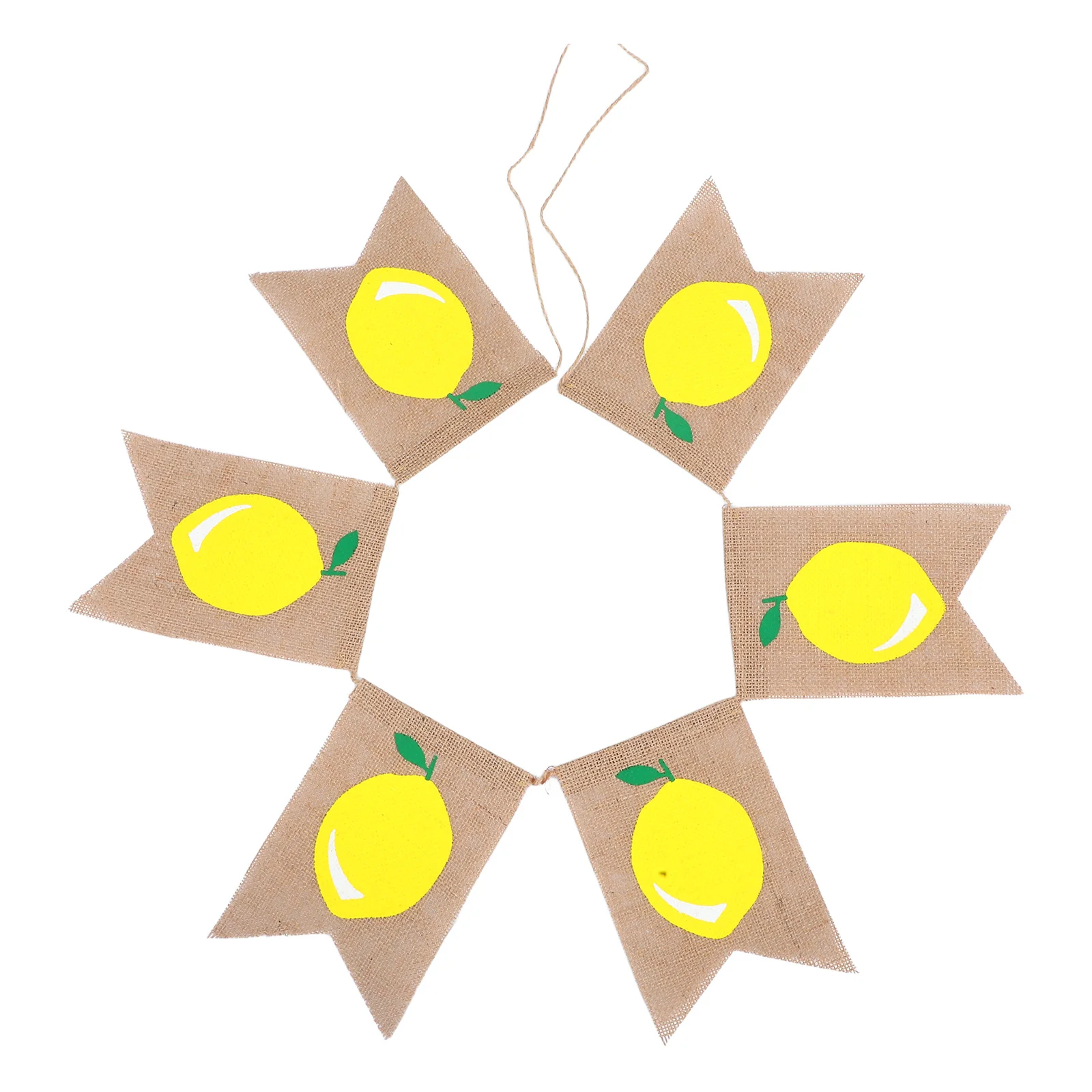 

Party Decoration Banner Pull Flag Lemon Themed Bunting Garland Hanging Summer Burlap