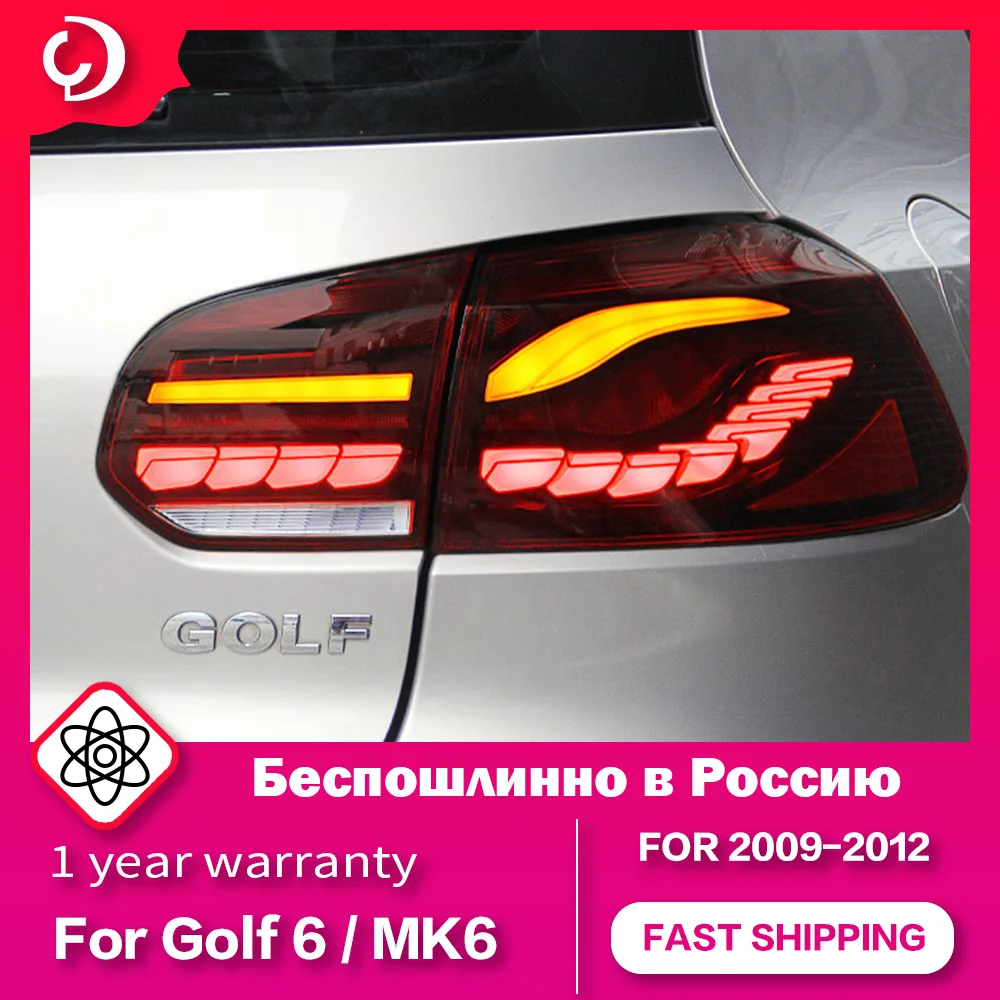 AKD Car Styling Taillights for Golf 6 2009-2012 MK6 R20 Upgrade the latest dragon scale style Rear brake light  Accessories