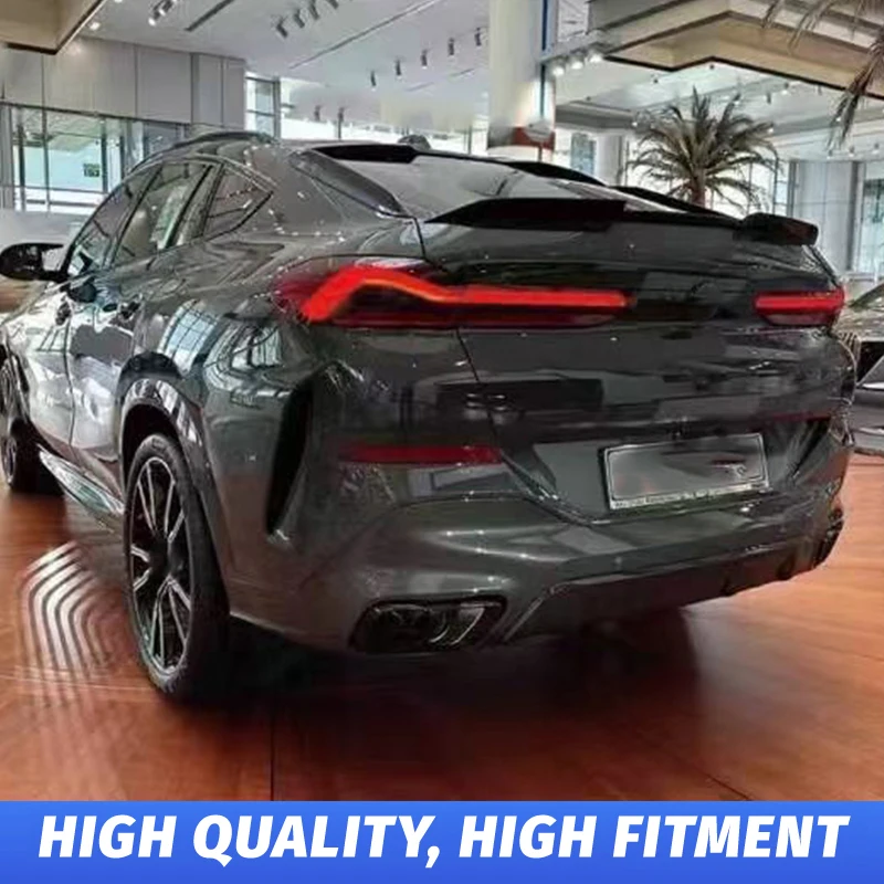 Gloss Black M Performance Aero Body Kit For BMW X6 G06 LCI Front Lip Rear Diffuser Side Skirts MP Style Full Exterior Parts