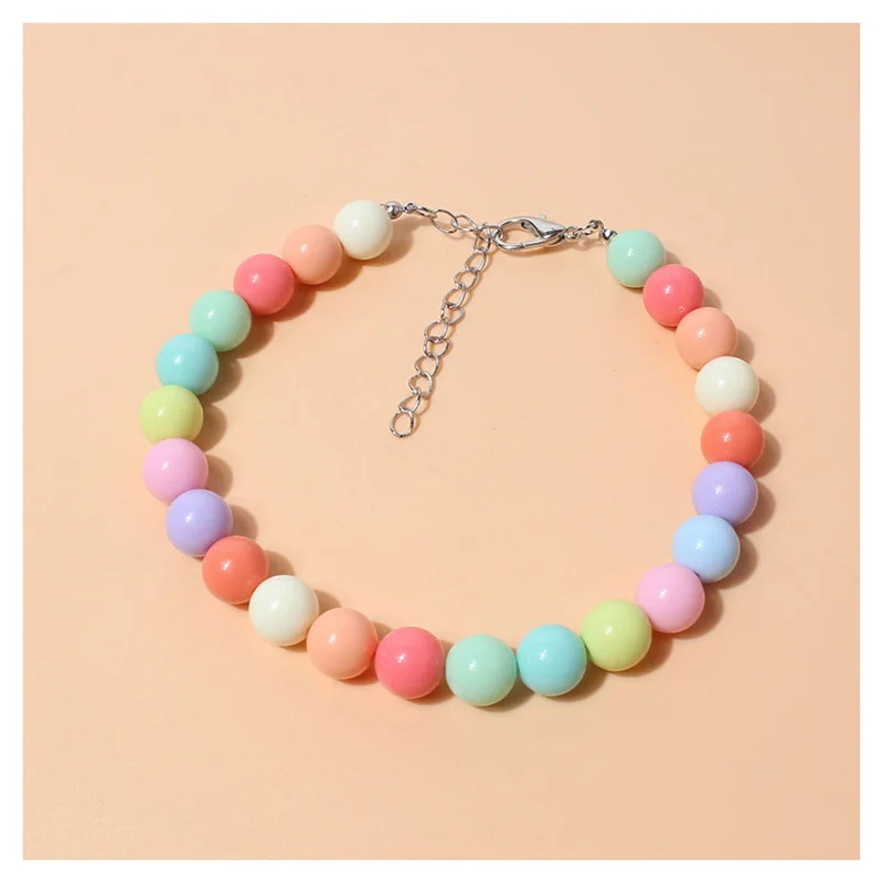 Pet Dog Candy Color Pearl Necklace Collar Ornament for Female Dog Cat Small Medium Pet Puppy Teddy Jewelry Accessories