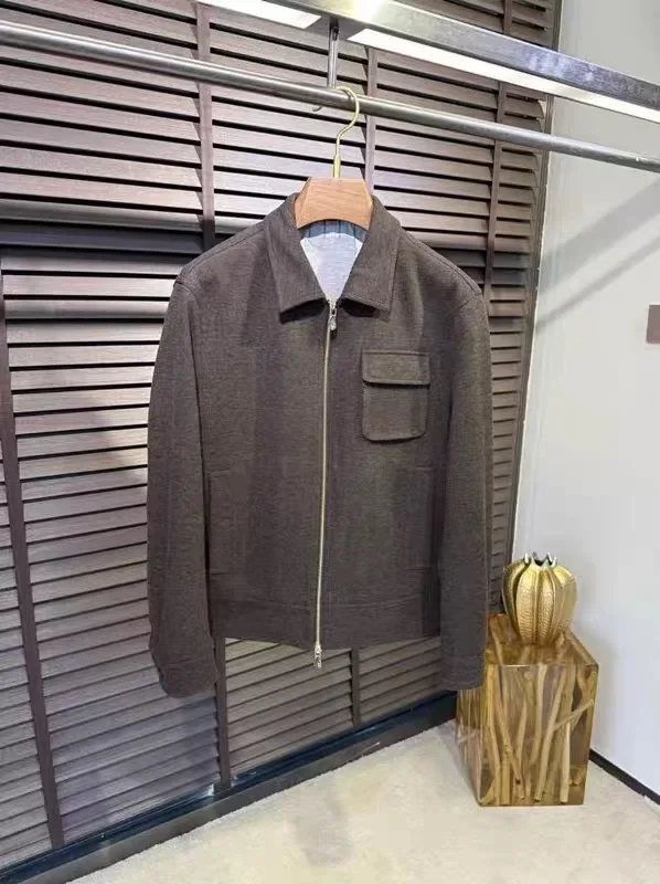 

BC old money style Italian style wool blend lapel collar casual jacket