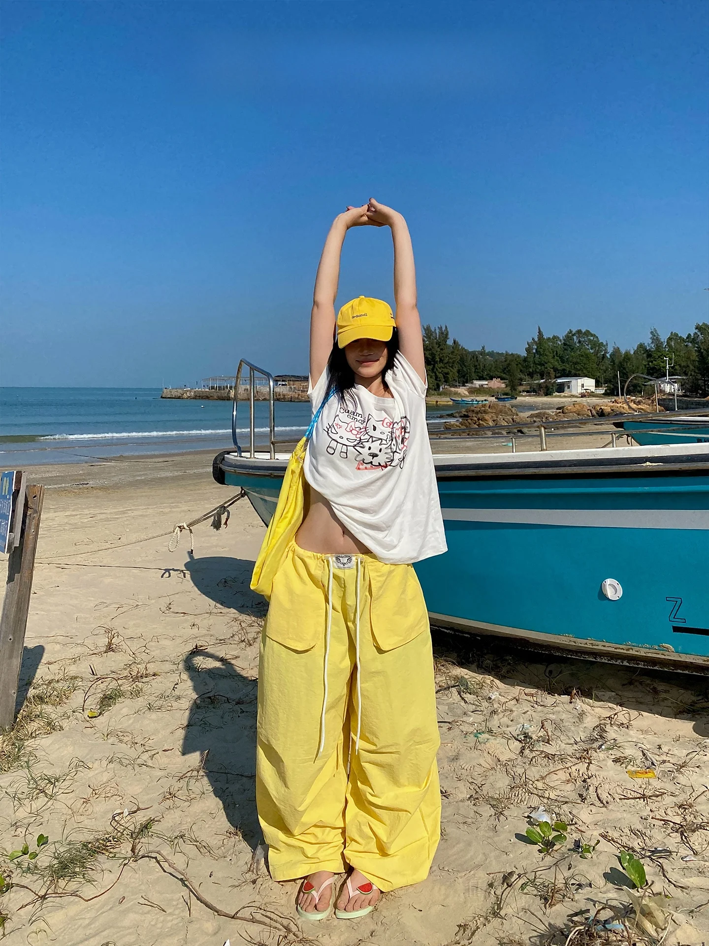 

Брюки для джазовых танцев Qui Dry с широкими штанинами и шнурком, мужские рабочие брюки-карго с широкими штанинами и карманами-навесками