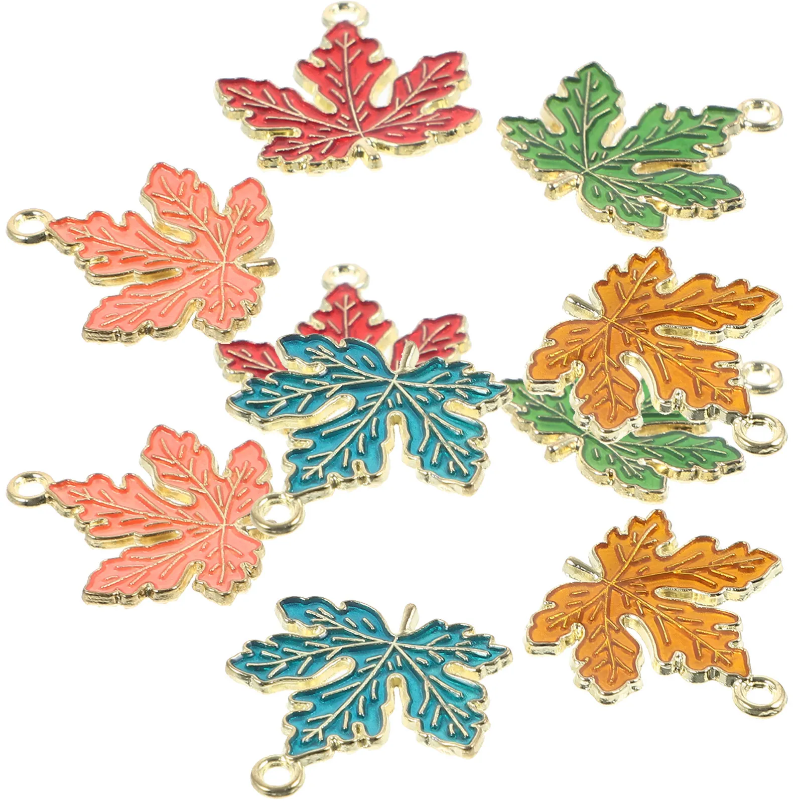 10Pcs Maple Leaf Charms Pendant for DIY Jewelry Making Necklace Bracelet Earring Keychain Craft Supplies Leaf Jewelry Charms - view 5