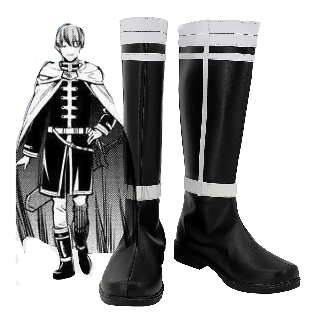 Himmel Cosplay Boots - Frieren: Beyond Journey's End Black Shoes, Custom Made