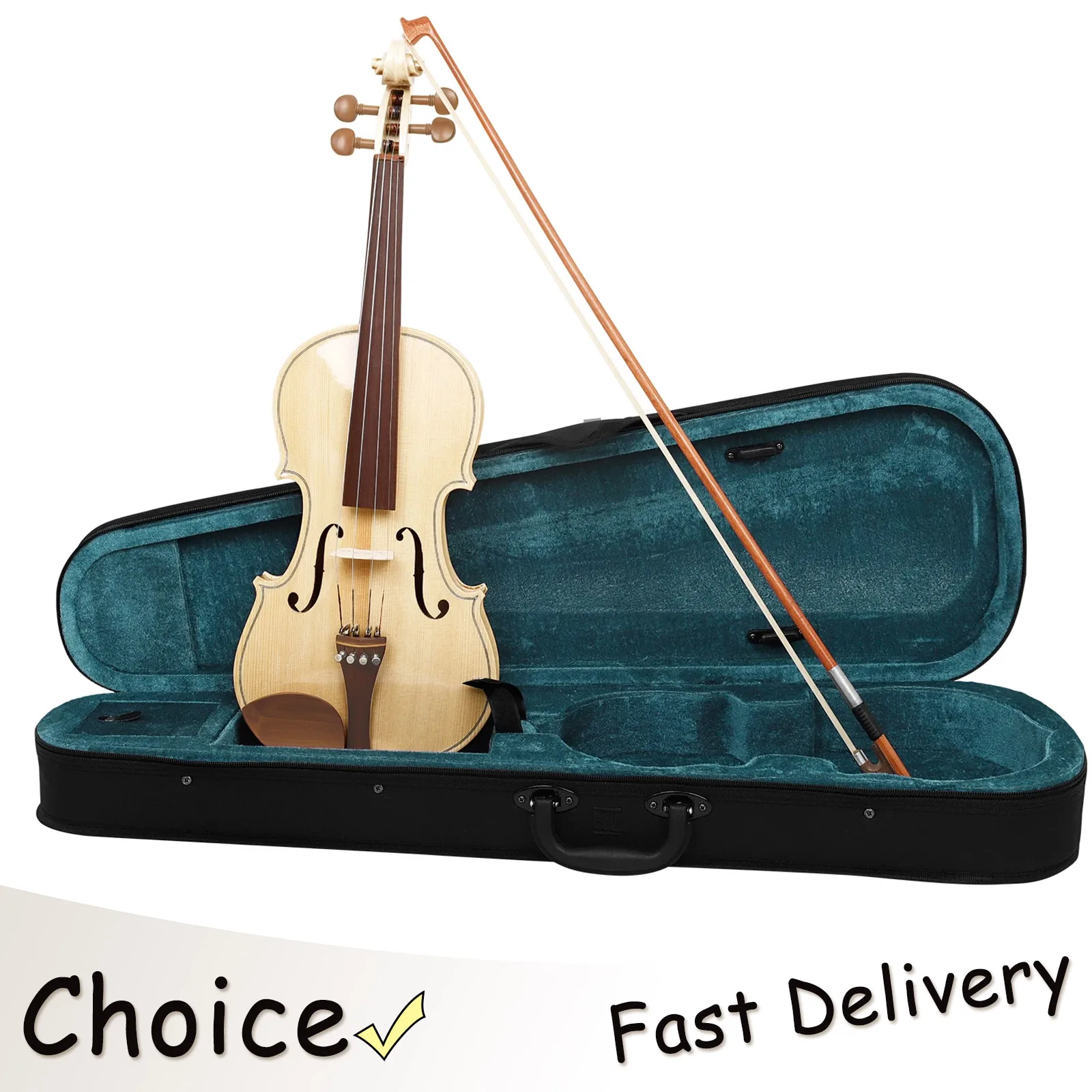 Astonvilla Violin AV-350 4/4 Violin Spruce Top Maple Crafted Tiger Stripe Jujube Wood Fingerboard With Bow Violin Accessories