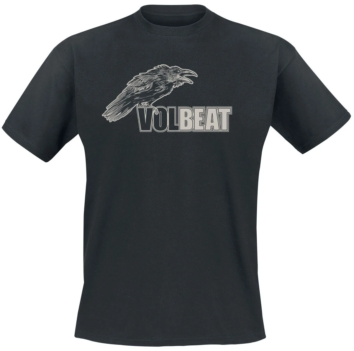 

Volbeat War Raven T-Shirt, Rock Crew Neck Tee, Must-Have for Rock Enthusiasts and Edgy Style Lover