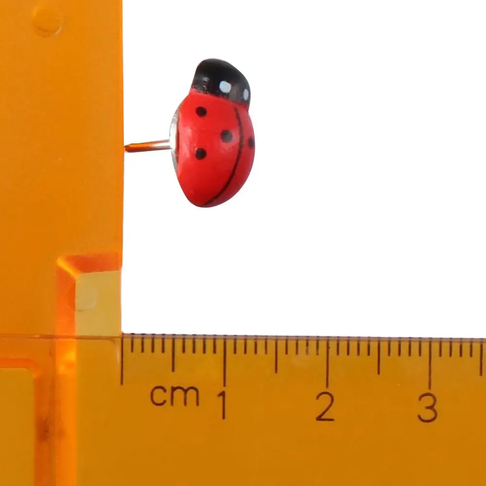 Whiteboard Red Ladybug Thumbtack Document Nail Photo Map Pins Office