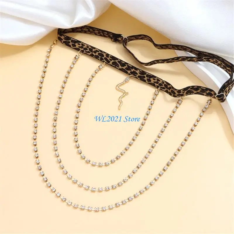 سلسلة رباط نسائية G5GC سلسلة مرنة للساق سلسلة فخذ النمر الرائعة مع سحر الأفعى #5