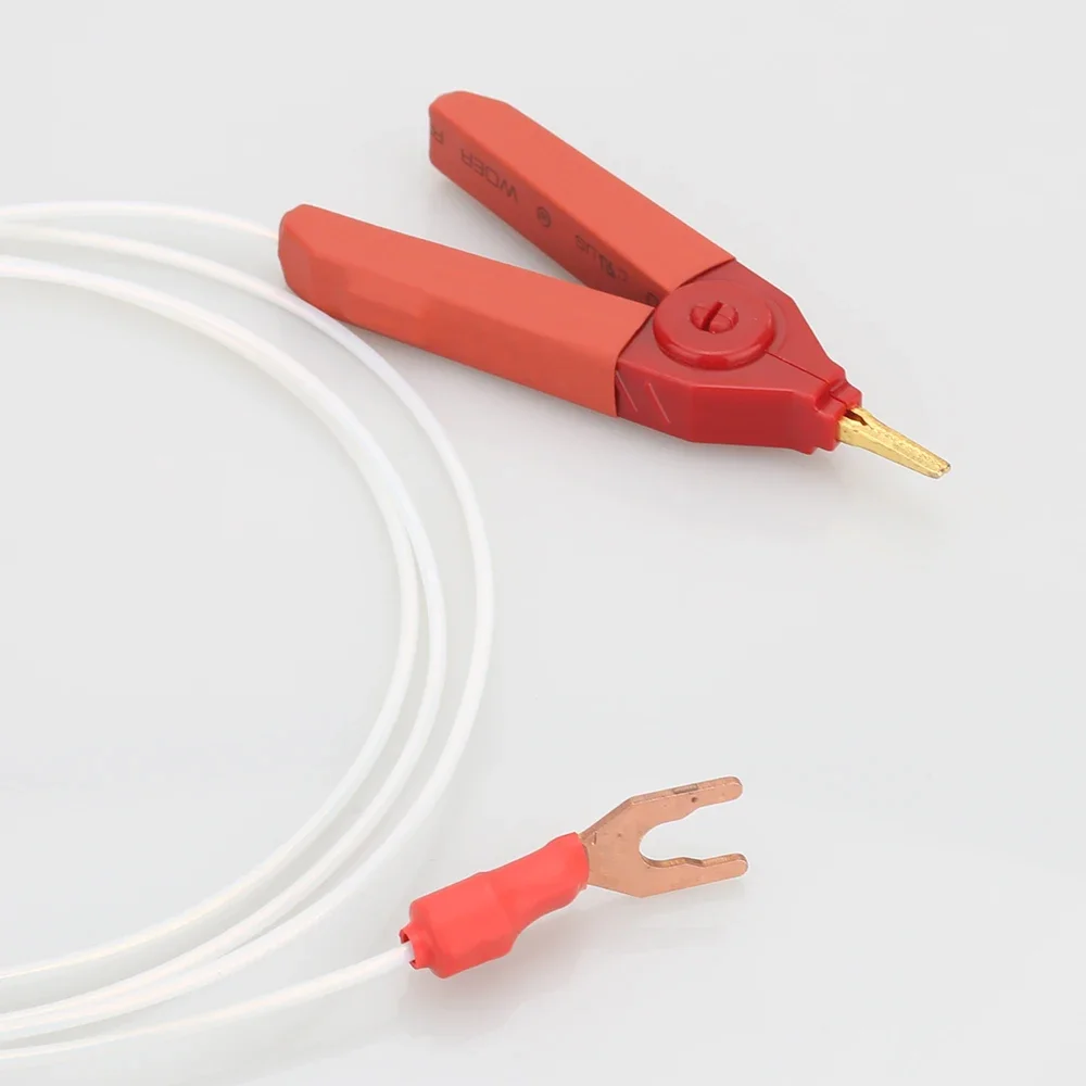 HIFI Sterling Silver Audio Cable Spade To alligator Spade Cable image 6