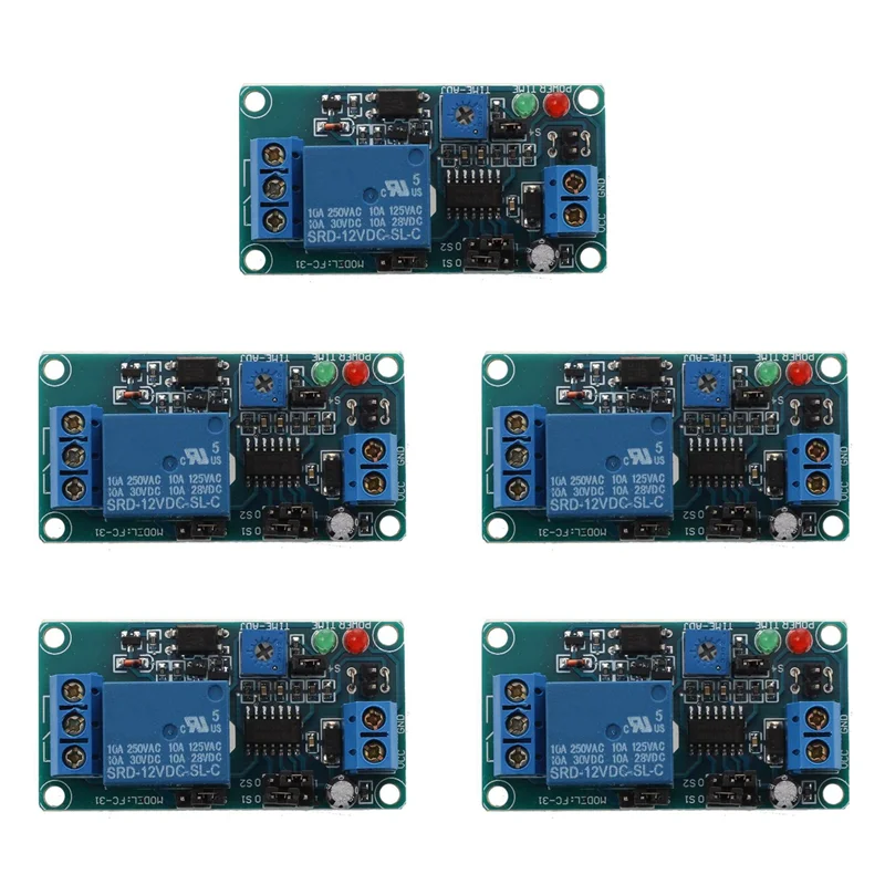REPLA-5X SRD-12VDC-SL-C NC مؤقت مع التحكم في توقيت تيار مستمر 12 فولت