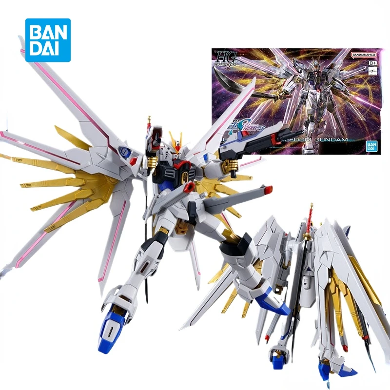 In Stock Bandai Original Genuine MIGHTY STRIKE FREEDOM GUNDAM HG Assembly Model Toys Anime Action Figure Gifts Collectible  Kids