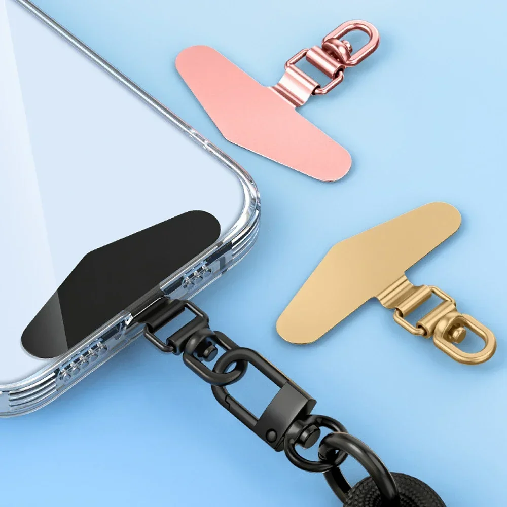 Universal 360° Rotatable Stainless Steel Phone Lanyard Patch Mobile Phone Case Connect Clips Strap Tether Pad For iPhone Gasket