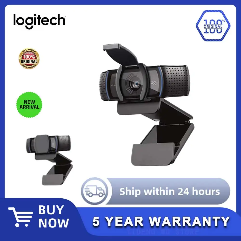 Logitech C920e HD Pro Webcam Widescreen Video Chat Recording USB Smart 1080p webcam For Computer  Upgrade Version mini camera