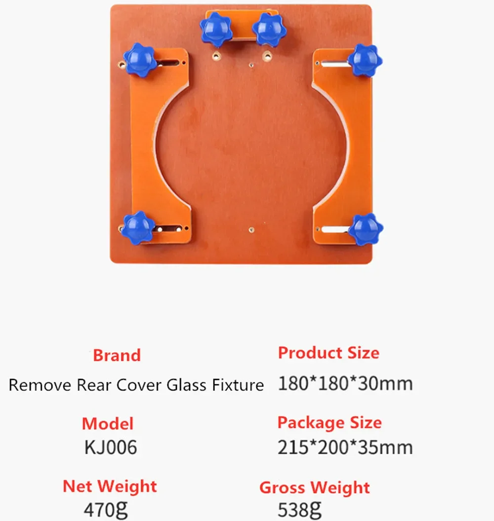 Imagem -03 - Mecânico-fixação Suporte de Reparação de Vidro para Iphone Ipad Tablet pc Remover Tampa Traseira Separando Ferramentas Kj006