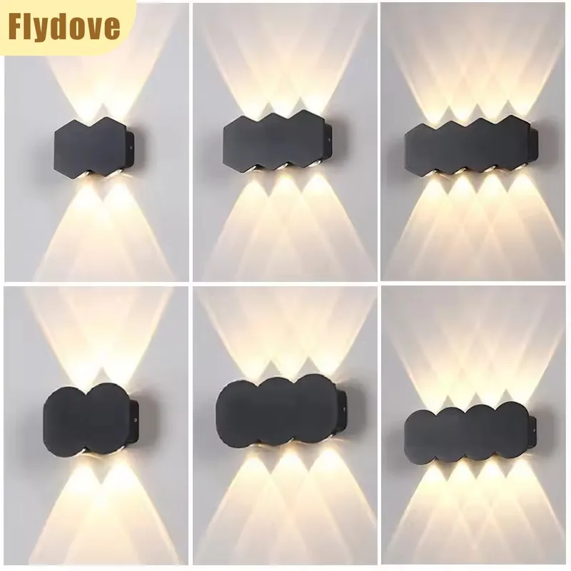 

Nordic Aluminum LED Wall Lamp IP55 Waterproof AC86-265V 4W 6W 8W 10W Garden Staircase Night View Outdoor Indoor Lighting Fixture