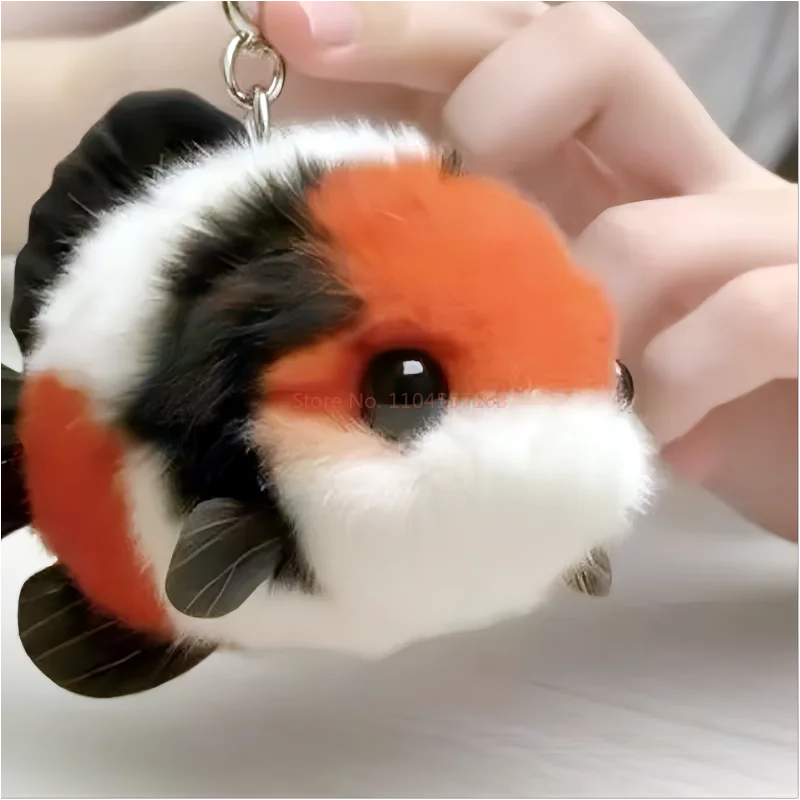 رائجة البيع سوبر لطيف ثلاثي اللون كوي حقيبة الهاتف المحمول قلادة ذهبية المفاتيح لينة ألعاب من نسيج مخملي الديكور مفاجأة هدية عيد