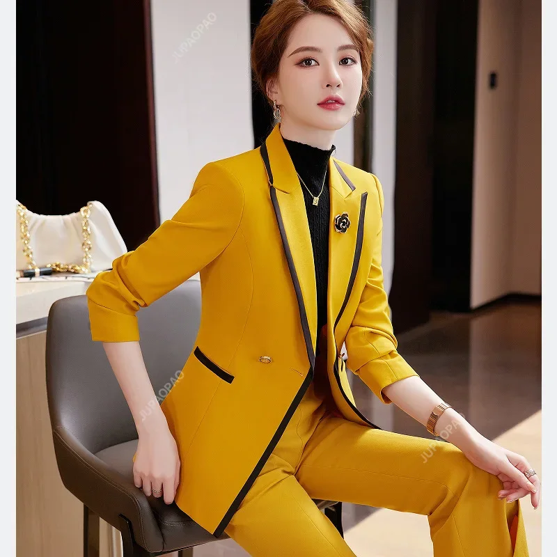 

New Winter Long Sleeve Fashion Women's Clothing Suit Jacket Elegant Slimming Smooths Your Silhouette Professional Women's Pantsu