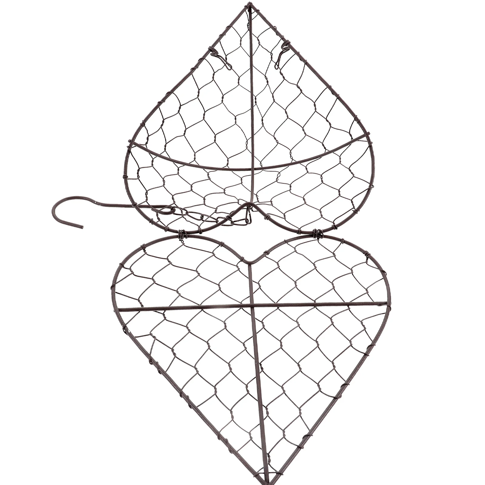 

Heart Shape Hanging Basket, 3D Metal Frame Succulent Pot For Plants, Wall Hanging Planter Decor Indoor Outdoor, Heart Shaped