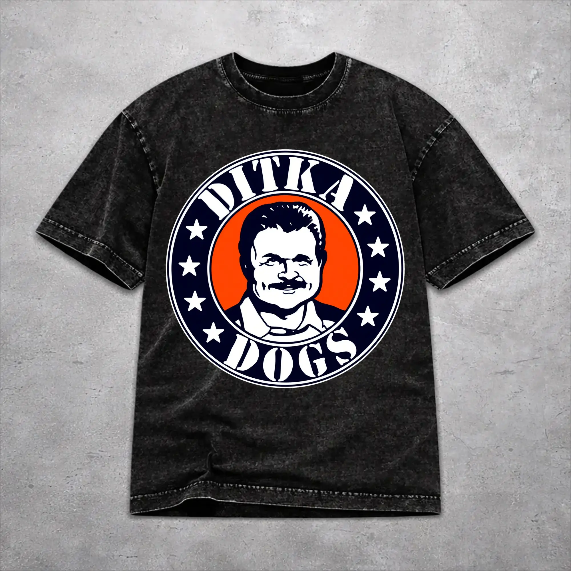 Men Women RIP Mike Ditka  T Shirt Printed Washed Cotton  Harajuku Streetwear Outfit Tees