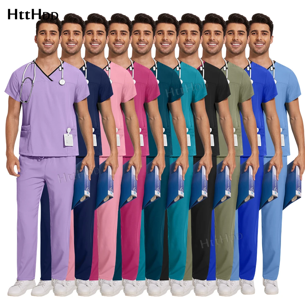 High quality uniforms scrub nursing beauty SPA Dental scrubs men women Hospital accessories Surgical gown elastic unifrom unisex