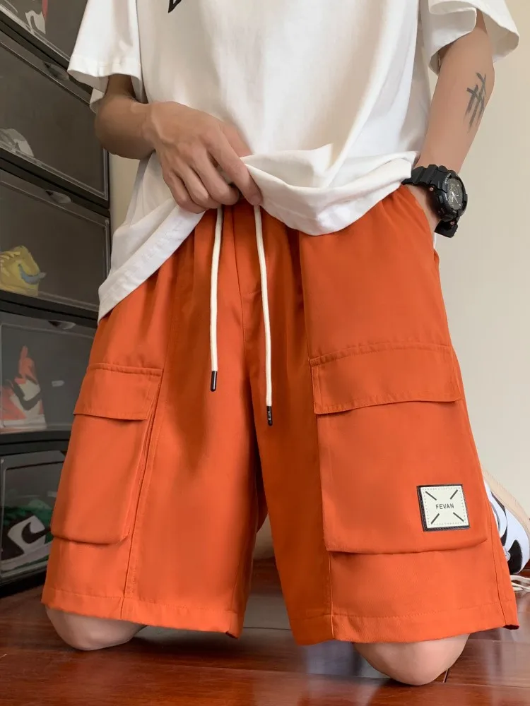 

Летние мужские шорты-бермуды прямого кроя в американском ретро-стиле: дышащие, удобные, легкие, для повседневной носки и работы