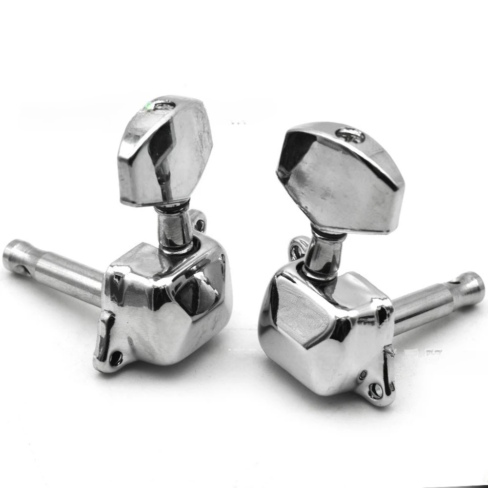 Afinadores de guitarra semicerrados para guitarra acústica, postes de cuerdas de guitarra folk con perillas de estilo vintage