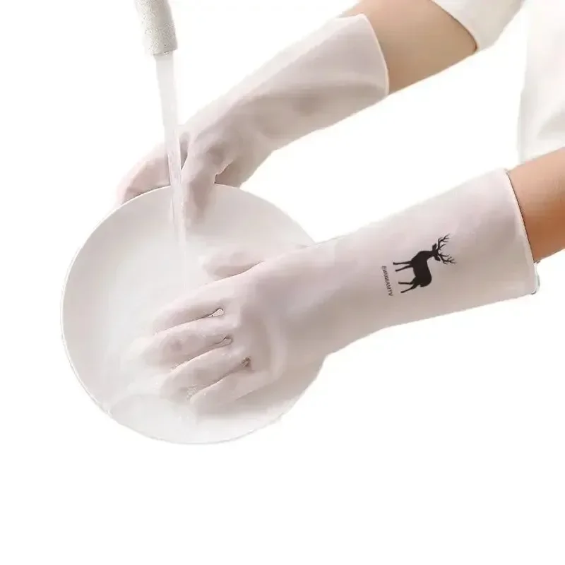 Waterproof Housework Cleaning Gloves Kitchen Cleaning Latex Laundry Dishwashing Gloves Wear Resistant Rubber Gloves