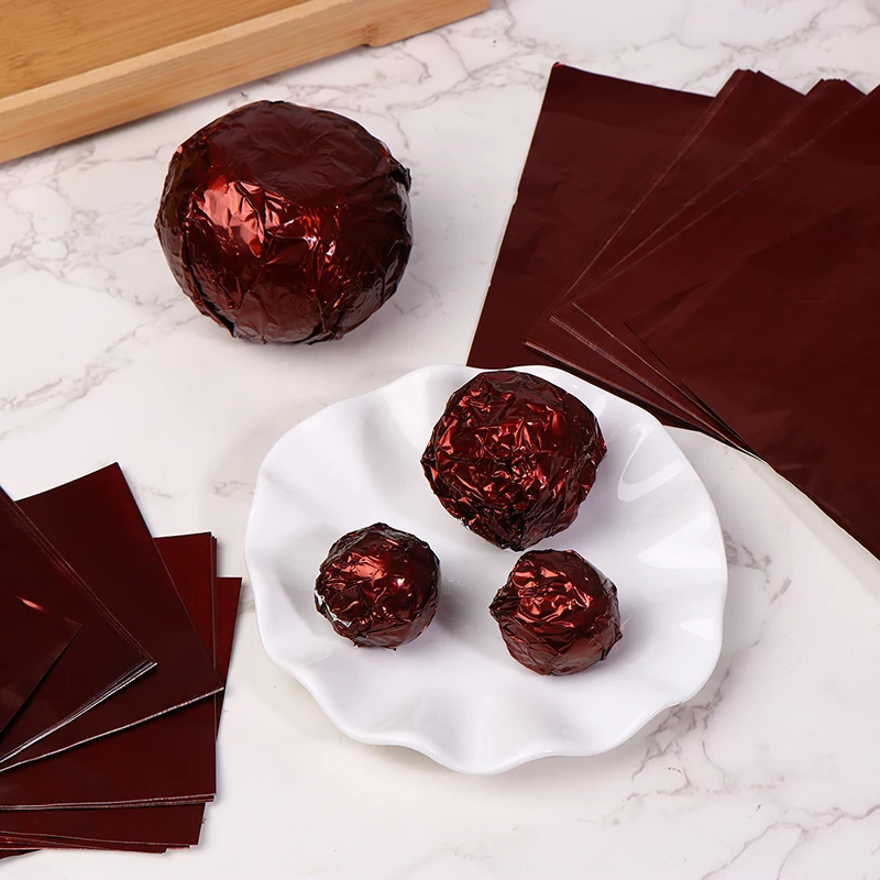 100 قطعة من ورق تغليف رقائق الألومنيوم والقهوة ورق تغليف الشوكولاتة وحفلات الزفاف وحفلات الزفاف وتغليف الحلوى
