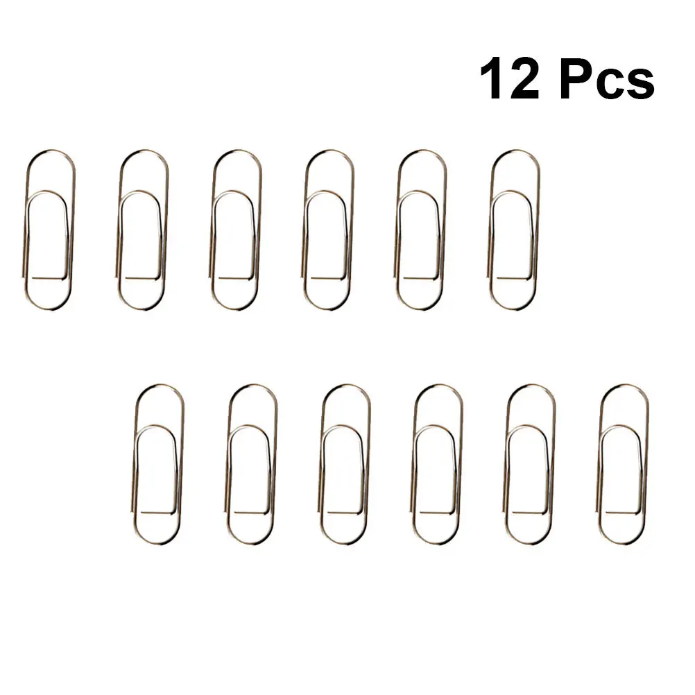 

12Pcs Pen Clip Metal Spring Holder for Notes Papers Binder Clips Multifunctional Office School Home Organization Supplies