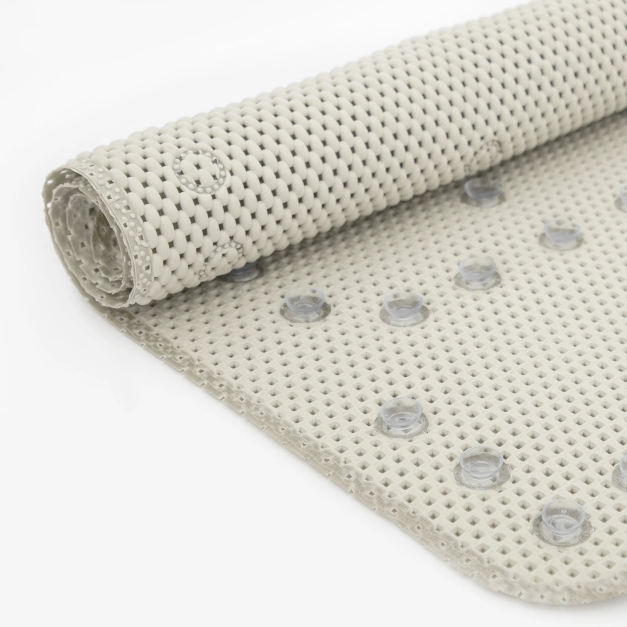 

Bathtub Mat Non-Slip Shower Mats for Tub, 36×17 inch, Brown Bath Mat for Tub with Suction Cups and Drain Holes, Washable, Soft o