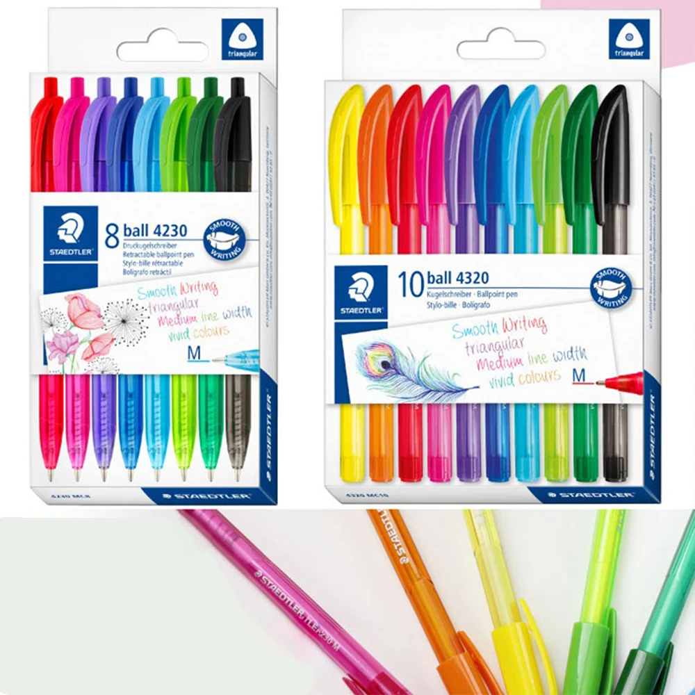 8/10 Color German STAEDTLER Ballpoint Pen for Writing/coloring/painting/marking Oil-based 0.7mm Colorful School Office Supplies