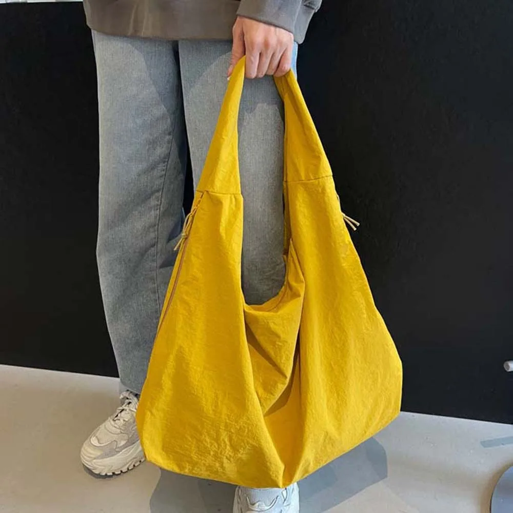 Lässige Nylon-Umhängetasche, mehrere Taschen, Doppelreißverschluss-Design, große Kapazität, Tragetasche, weiches Polyester, vielseitige Pendelhandtasche
