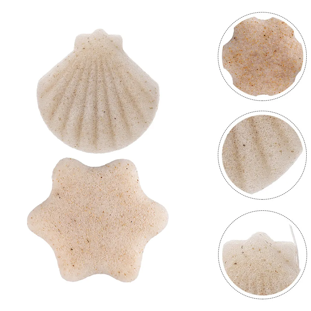 

2Pcs Facial Cleansing Sponge Face Exfoliating Sponge for Deep Pore Cleaning Oil Control Gentle Daily Use Makeup Remover Tool