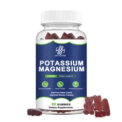 Potassium Magnesium Gummies Relieve Twitches Muscle Cramps Regulate Sleep Quality, Calm Mood For Adults