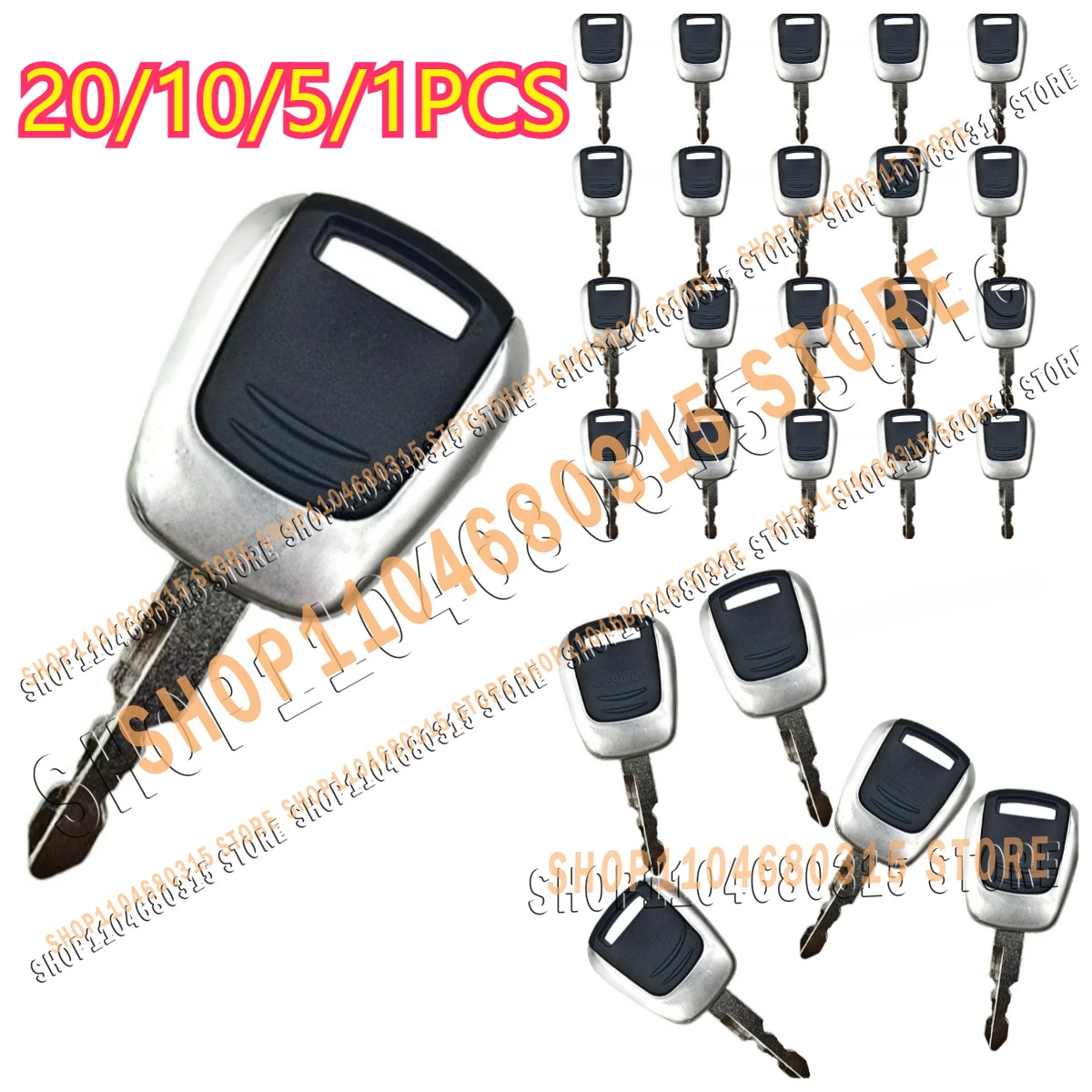 20/10/5/1PCS Starter Keys 21Q4-00090 Modern Excavator R60 80 150 215 305-9 VS Ignition Key for Excavator R200-9 Engine