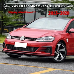 For VW Golf 7 7.5 MK7 MK7.5 GTI GTD R Rline 2013-2020 Car Front Bumper Lip Spoiler Splitter Diffuser Protector Body Kits Tuning
