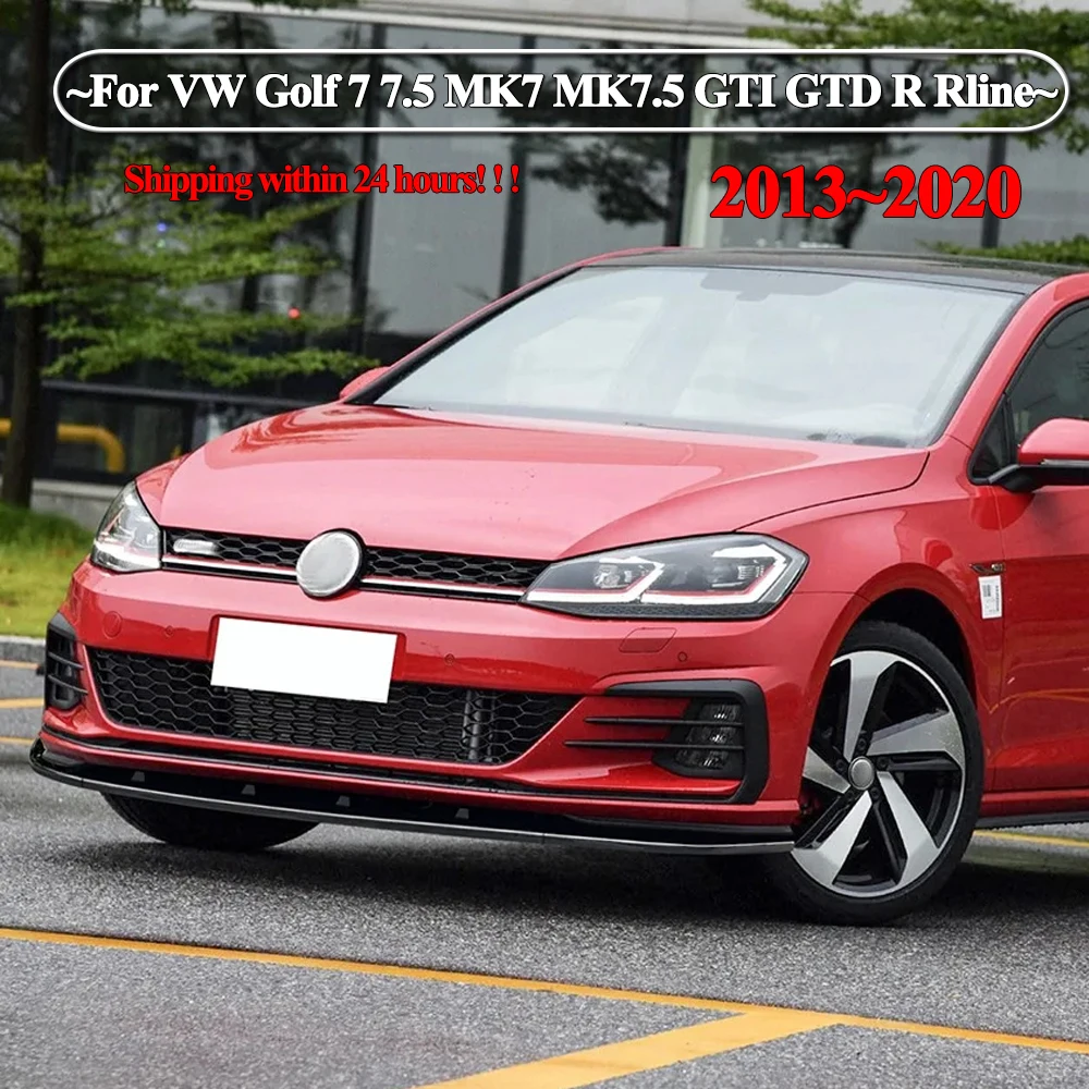 Dla VW Golf 7 7.5 MK7 MK7.5 GTI GTD R Rline 2013-2020 Przedni zderzak samochodowy Spoiler Splitter Dyfuzor Ochraniacz Zestawy karoserii Tuning