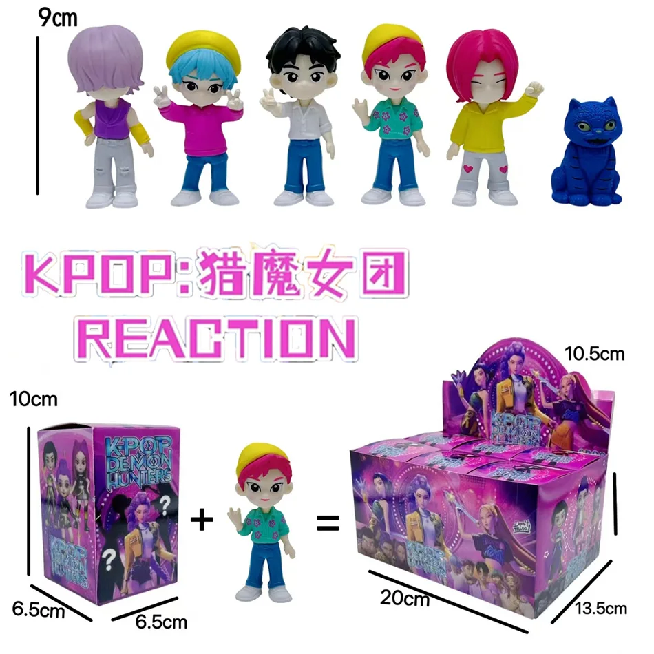 2026 anime kpop caçadores de demônios tigre figura caixa cega série mesa decoração brinquedo estátuas para crianças presentes natal dia das bruxas