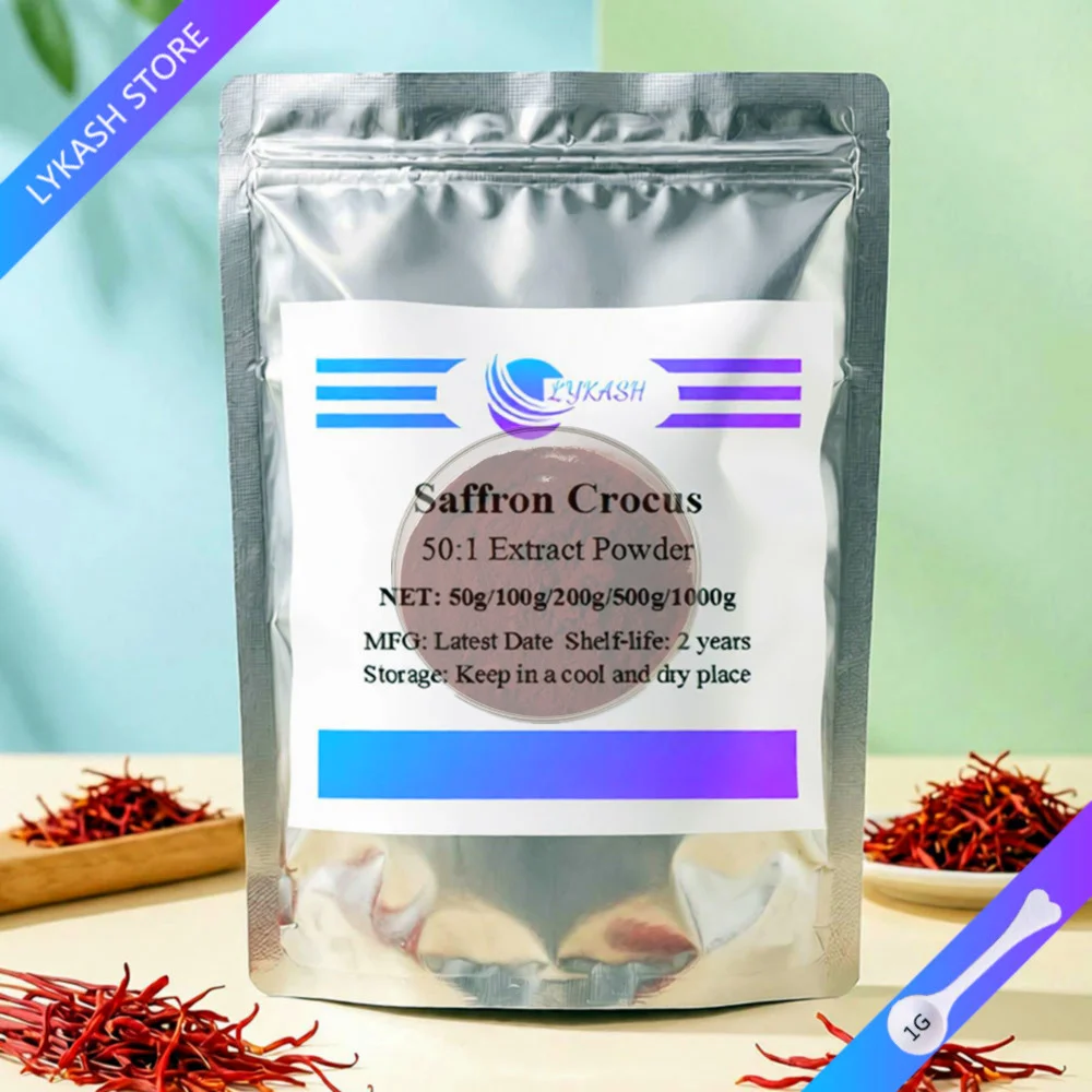 Colorful Aluminum Foil Bag Packaging For 50:1 Saffron Crocus Extract High Concentration Excellent Water Solubility Customized