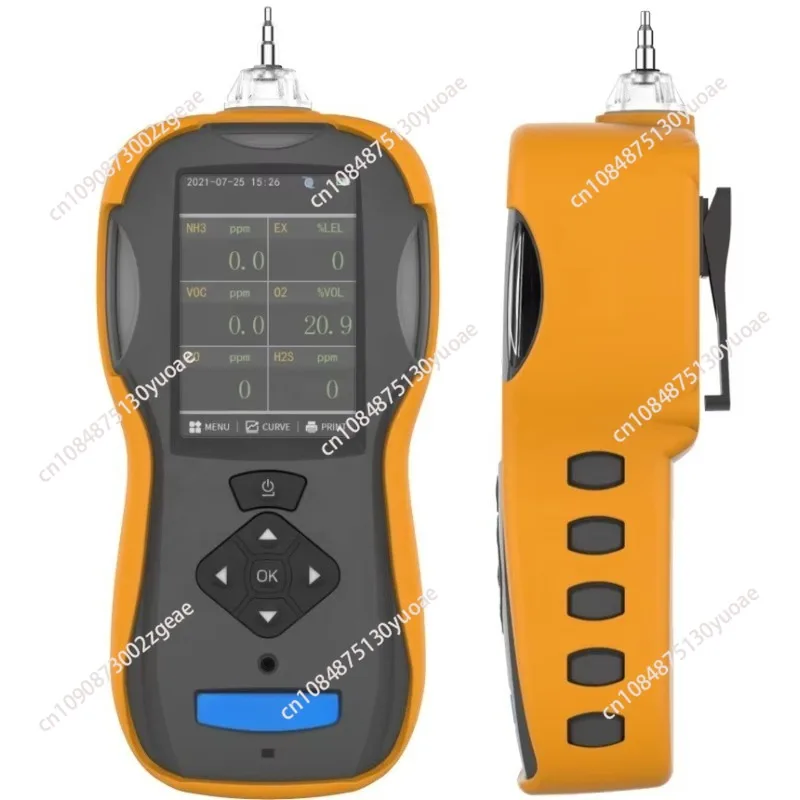 

Portable Multi-Gas Analyzer Laboratory Equipment 6-in-1 Gas Detector with Pump